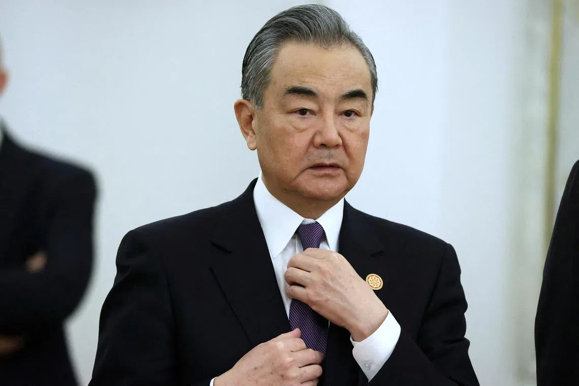 China’s top diplomat Wang Yi “hopes and believes” Germany will support China’s “peaceful reunification” with Taiwan, the Chinese foreign ministry said in a statement on Saturday.
