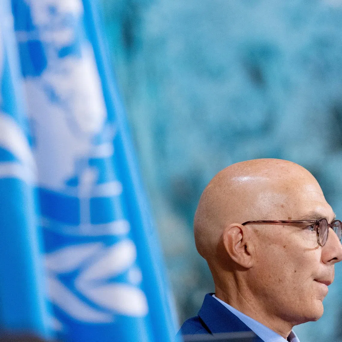 Volker Turk, United Nations High Commissioner for Human Rights, attends the Human Rights Council at the UN European headquarters in Geneva, Switzerland, September 8, 2025. REUTERS/Denis Balibouse