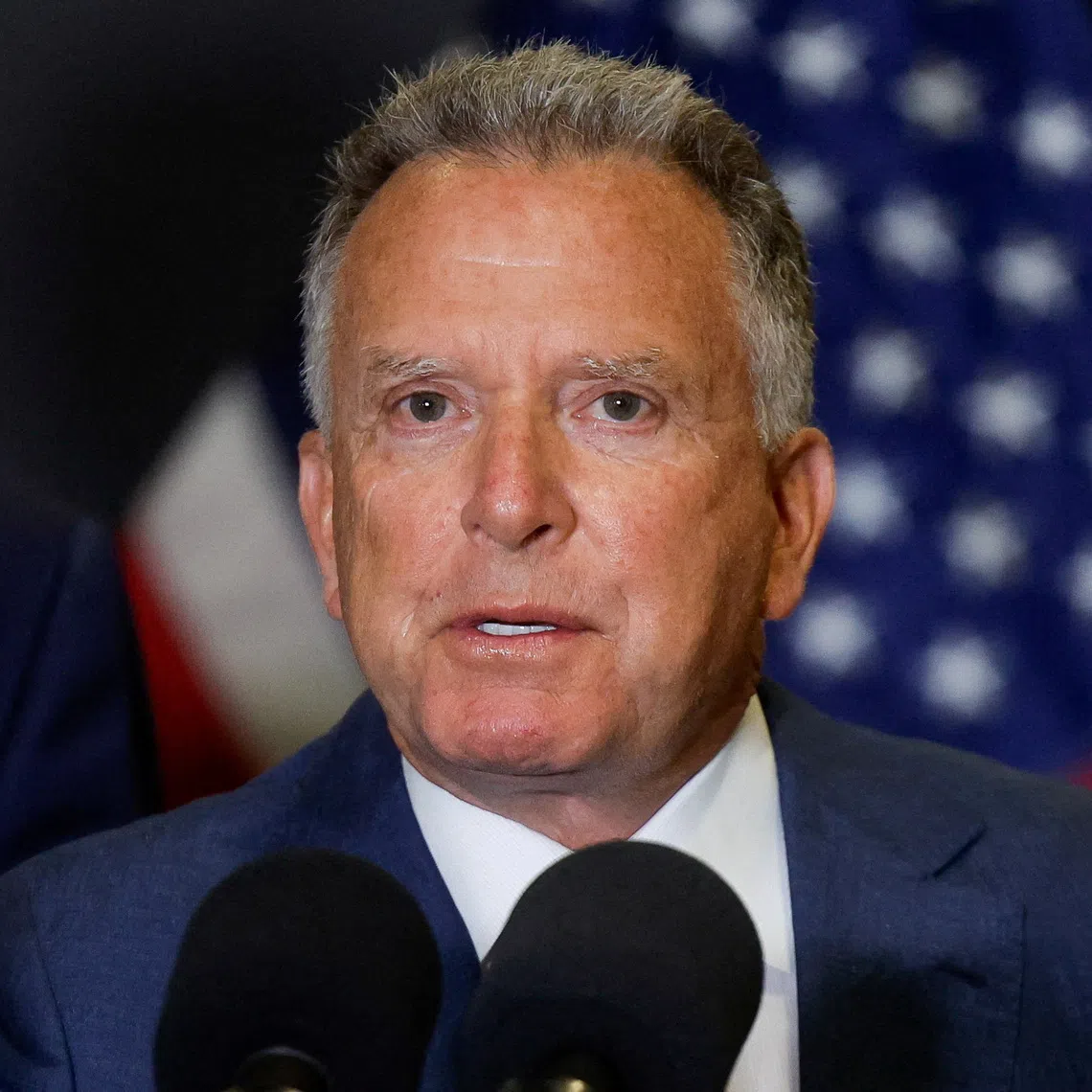 FILE PHOTO: U.S. Special Envoy to the Middle East Steve Witkoff speaks to members of the media, in Kiryat Gat, Israel, October 21, 2025. REUTERS/Ammar Awad/File Photo
