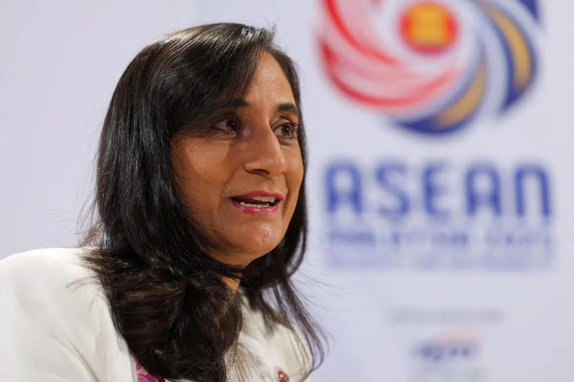 Canadian Foreign Minister Anita Anand speaks during an interview at Kuala Lumpur, Malaysia on July 10, 2025. 