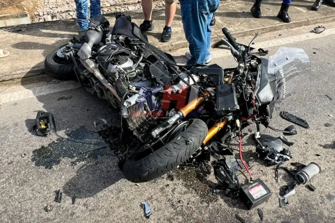 The motorcyclist suffered serious injuries and died at the scene.