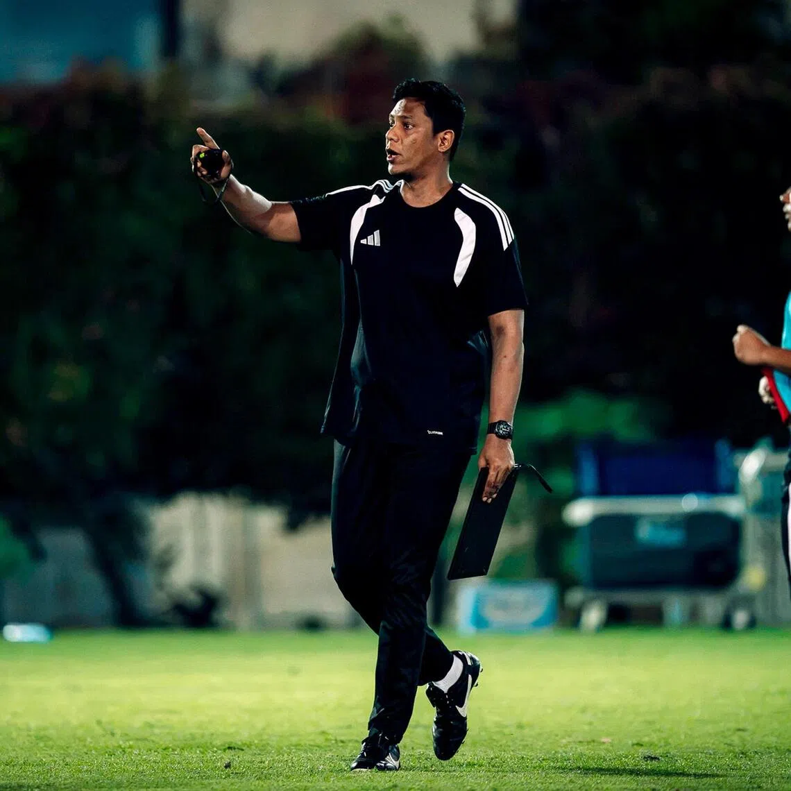 Young Lions coach Firdaus Kassim (centre) says new foreign signings will complement the younger Singaporean players in the squad.