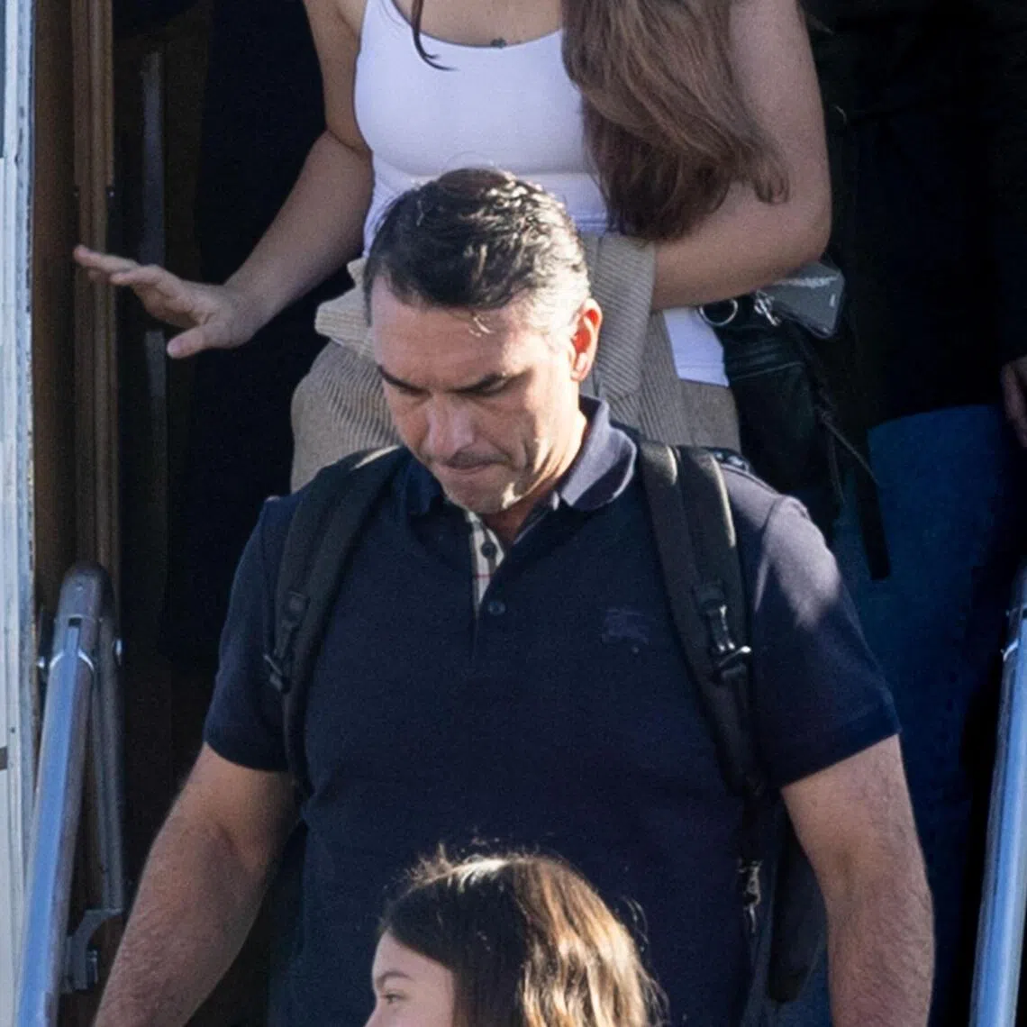 Flavio Bolsonaro arriving in Miami, Florida, on Oct 28, after leaving Brazil with his family.