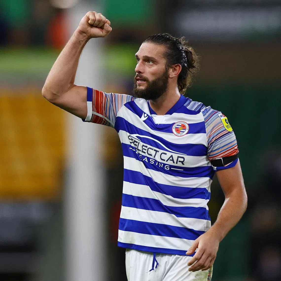 FILE PHOTO: Soccer Football - Championship - Norwich City v Reading - Carrow Road, Norwich, Britain - December 30, 2022  Reading's Andy Carroll celebrates after the match. Action Images/Matthew Childs/File Photo