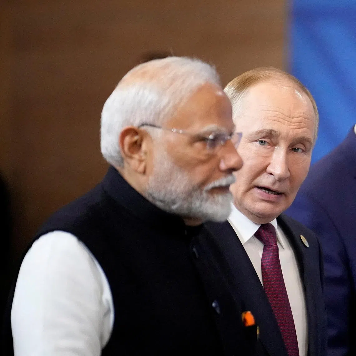 Russian President Vladimir Putin (centre) and Indian PM Narendra Modi (left) are among the political heavyweights attending the Shanghai Cooperation Organisation.