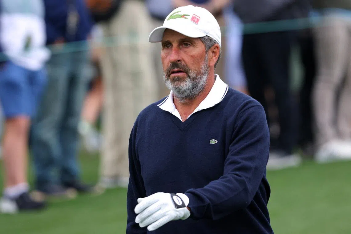 Golf - The Masters - Augusta National Golf Club - Augusta, Georgia, U.S. - April 3, 2023 Spain's Jose Maria Olazabal on the 10th during a practice round REUTERS/Brian Snyder/ File Photo