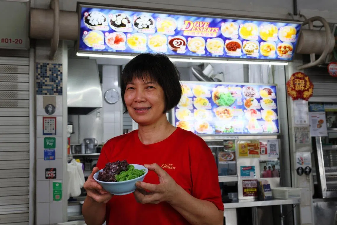 Dove Desserts owner Helen Lai and her Homemade Nyonya Chendol.