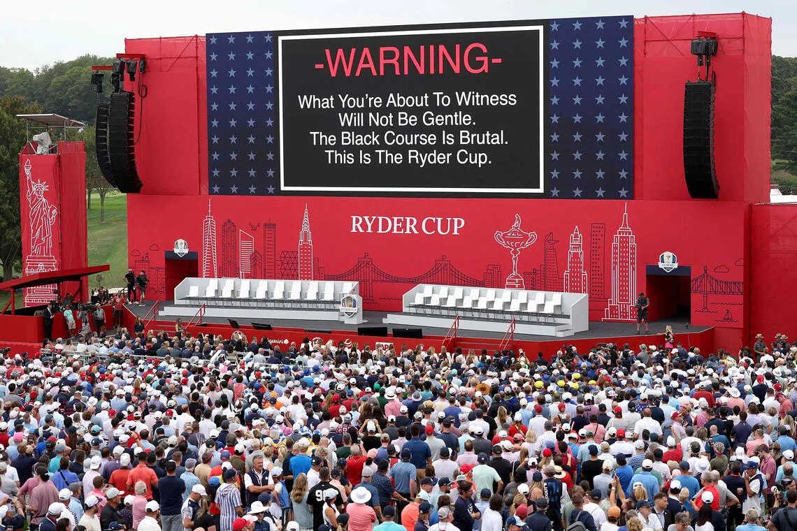 On the difficult Black Course at Bethpage Black, another rugged Ryder Cup duel is about to unfold. 
