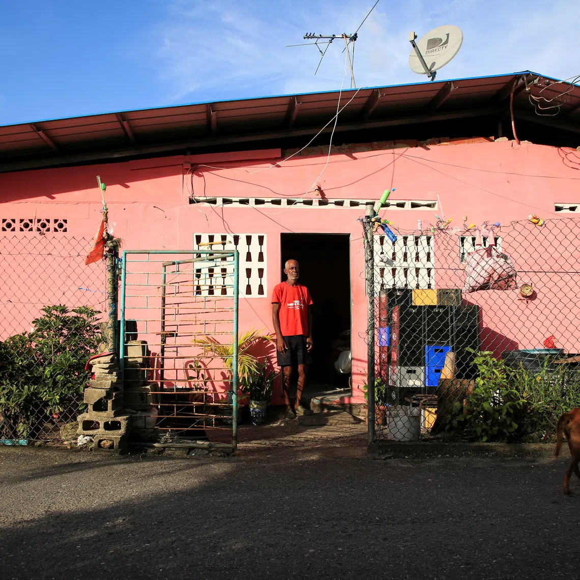 Cornell Clement, who believes his grandson Chad Joseph was killed in a U.S. military strike on a boat in the Caribbean, poses for a photograph outside his home as Joseph's family demands evidence to support President Donald Trump’s claim that the victims were drug traffickers, in Las Cuevas, Trinidad and Tobago October 16, 2025. REUTERS/Andrea de Silva