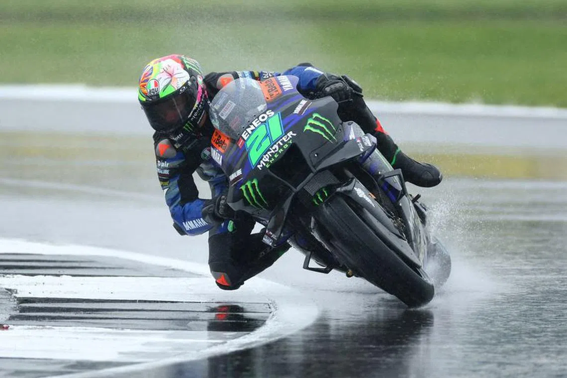 FILE PHOTO: Motorcycling - MotoGP - British Grand Prix - Silverstone Circuit, Silverstone, Britain - August 5, 2023 Monster Energy Yamaha MotoGP's Franco Morbidelli during qualifying Action Images via Reuters/Andrew Boyers/File Photo