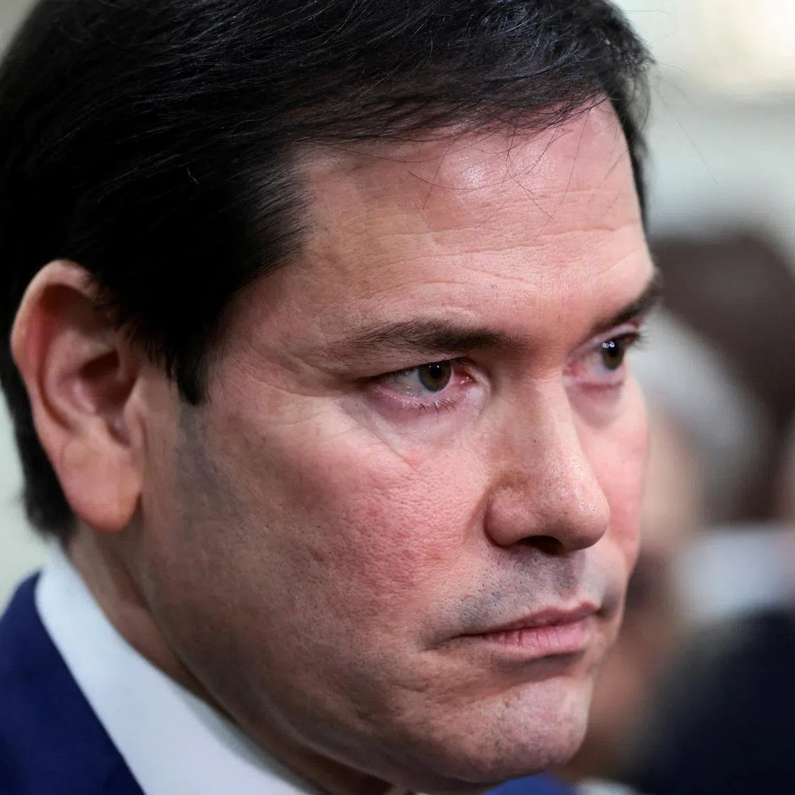 FILE PHOTO: U.S. Secretary of State Marco Rubio looks on on the day of a briefing for the House of Representatives on the situation in Venezuela, on Capitol Hill in Washington, D.C., U.S., January 7, 2026. REUTERS/Evelyn Hockstein/File Photo