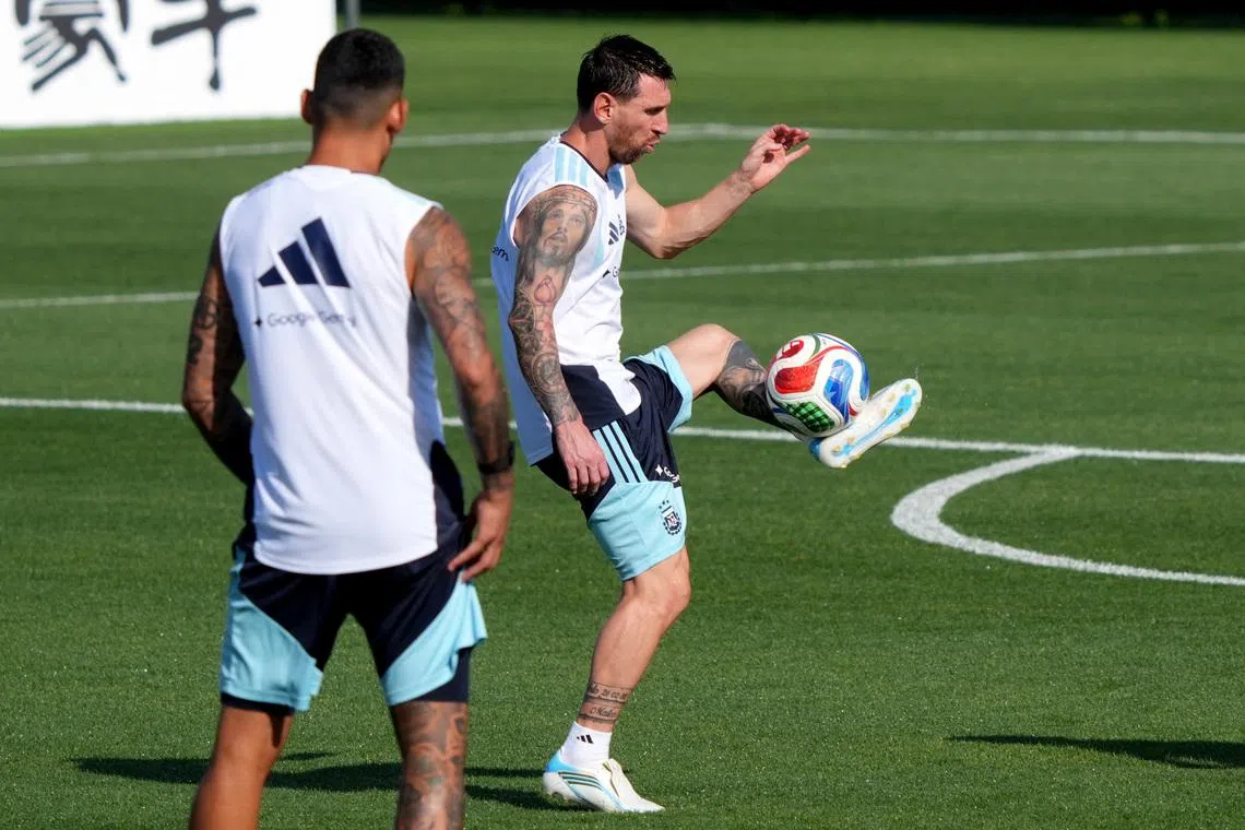 Soccer Football - FIFA World Cup 2026 - Argentina Training - Sporting KC Training Centre, Kansas City, Kansas, U.S. - June 29, 2026 Argentina's Lionel Messi during training IMAGN IMAGES via Reuters/Jay Biggerstaff