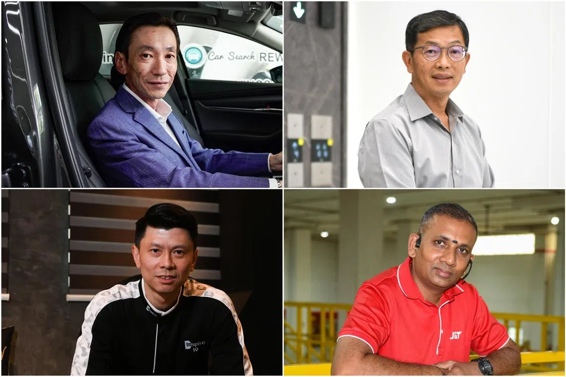 (Clockwise from top left) Mr Ken Lee, Mr Tan Kian Hwa, Mr Arunakiri Sangara Banoi and Mr Russell Chin all demonstrated a thirst to learn more, do more and be more, one step at a time.