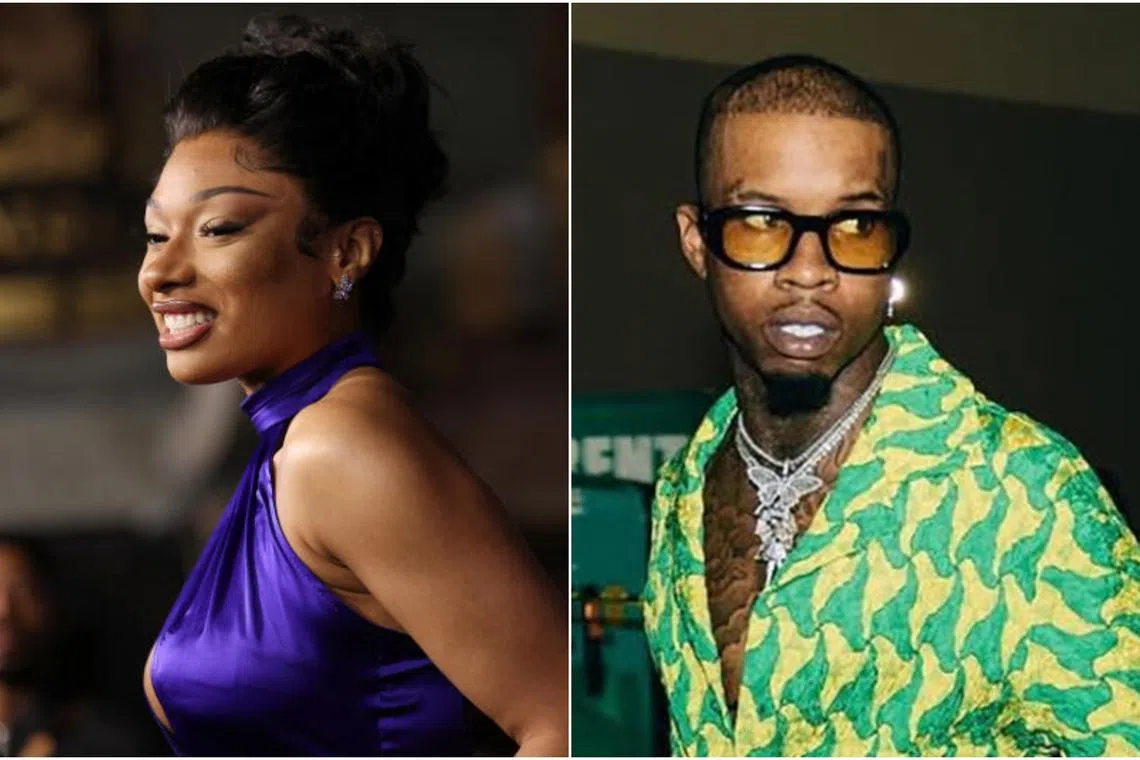 American rapper Tory Lanez (right) is in jail for shooting fellow American rapper Megan Thee Stallion in 2020. 