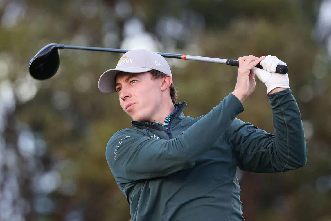 Matthew Fitzpatrick of England plays his shot from the tenth tee during the pro-am prior to the Sentry Tournament of Champions on Jan 4, 2023.