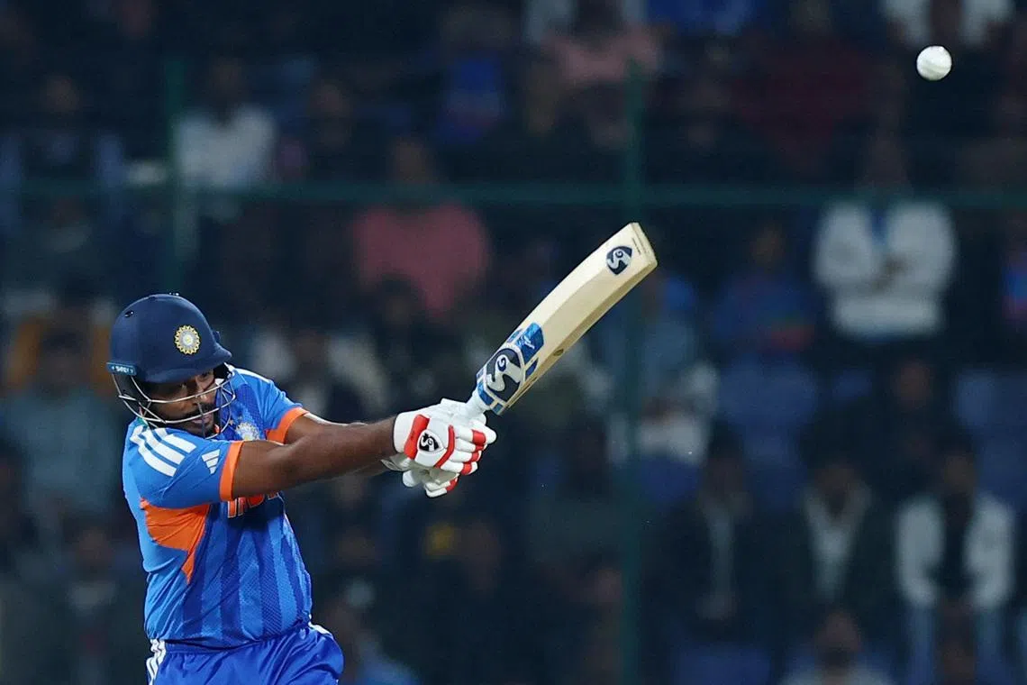Cricket - ICC Men's T20 World Cup 2026 - Group A - India v Namibia - Arun Jaitley Stadium, New Delhi, India - February 12, 2026 India's Sanju Samson in action REUTERS/Anushree Fadnavis/File Photo