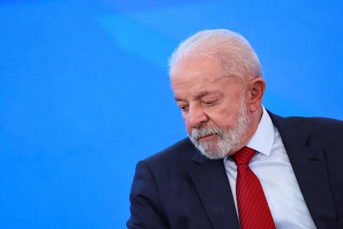Brazil's President Luiz Inacio Lula da Silva attends a ceremony at the Planalto Palace, in Brasilia, Brazil, July 23, 2025. REUTERS/Adriano Machado/File Photo