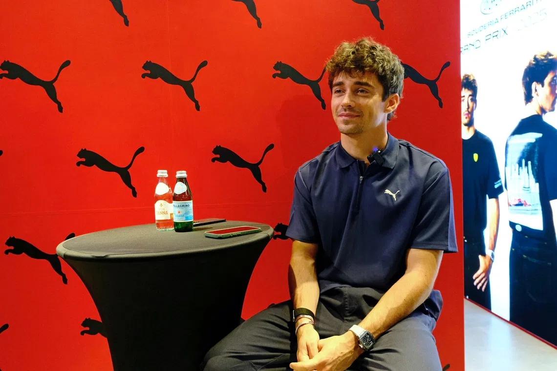 Ferrari's Charles Leclerc in seeking his first win in Singapore, after coming in second twice in 2019 and 2022.