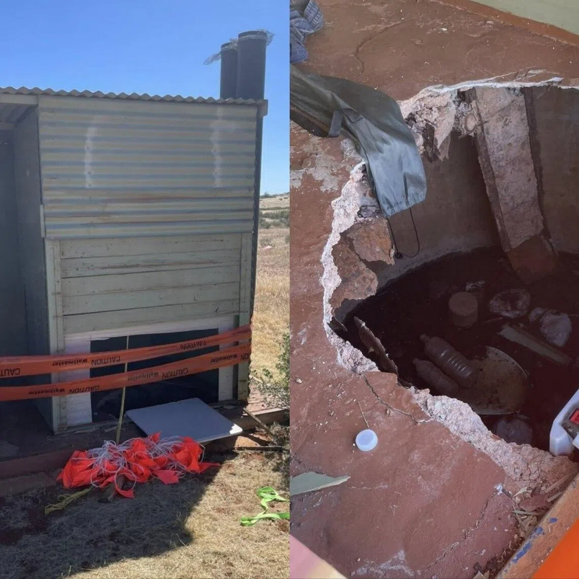 According to media reports, the woman was trapped for three hours “in deep sh*t” while her family sought help.