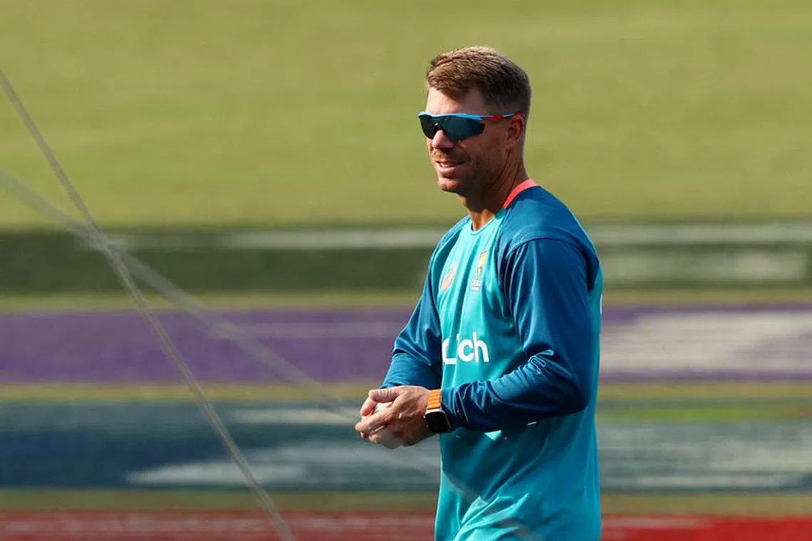 Cricket - ICC Cricket World Cup 2023 - Semi-Final - Australia Practice - Eden Gardens, Kolkata, India - November 14, 2023 Australia's David Warner during practice REUTERS/Andrew Boyers/ File photo