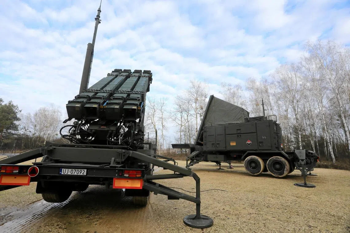 FILE PHOTO: Polish Patriot air defence system units stand at the military base in Sochaczew, Poland, December 18, 2024. Agencja Wyborcza.pl/Jacek Marczewski via REUTERS/File Photo