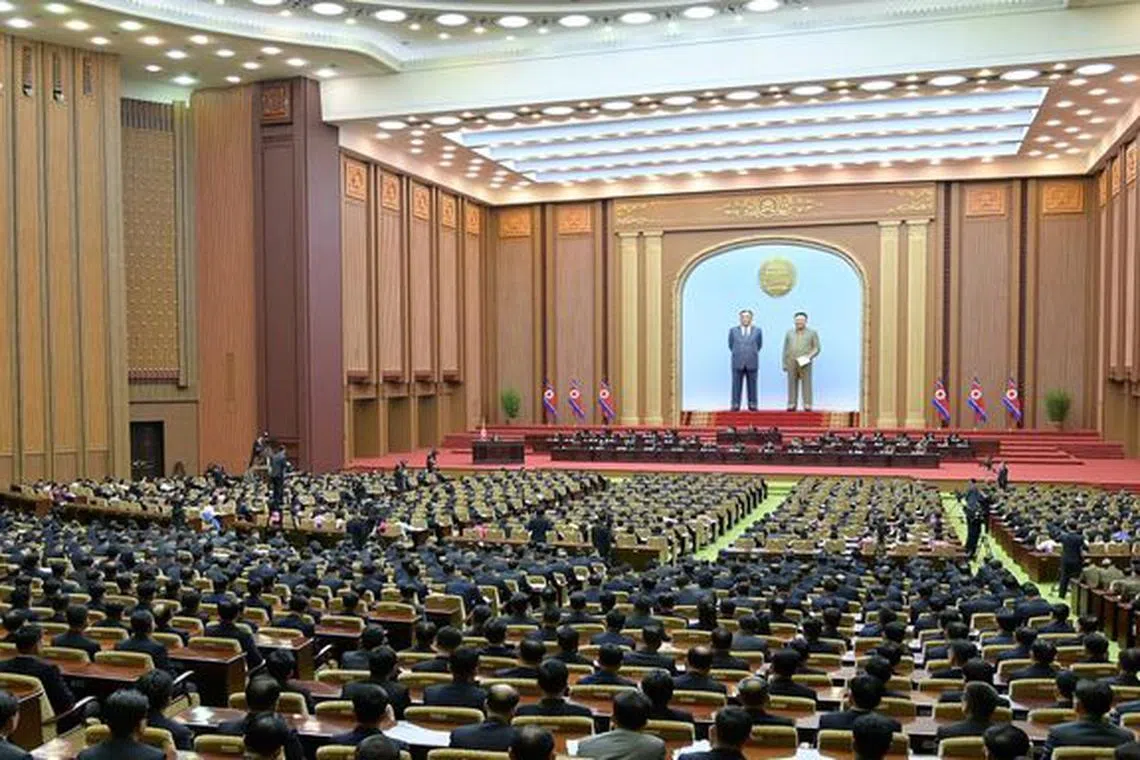 North Korean leader Kim Jong Un attends the 10th Session of the 14th Supreme People's Assembly of the Democratic People's Republic of Korea, at the Mansudae Assembly Hall, in Pyongyang, North Korea, January 15, 2024.   KCNA via REUTERS/ File photo