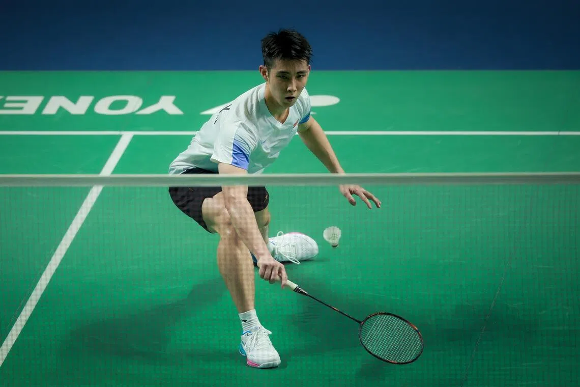 Singapore's Loh Kean Yew cruising past Xayyalath Souksavat of Laos 21-8, 21-11  in the men's team event on Dec 7. 