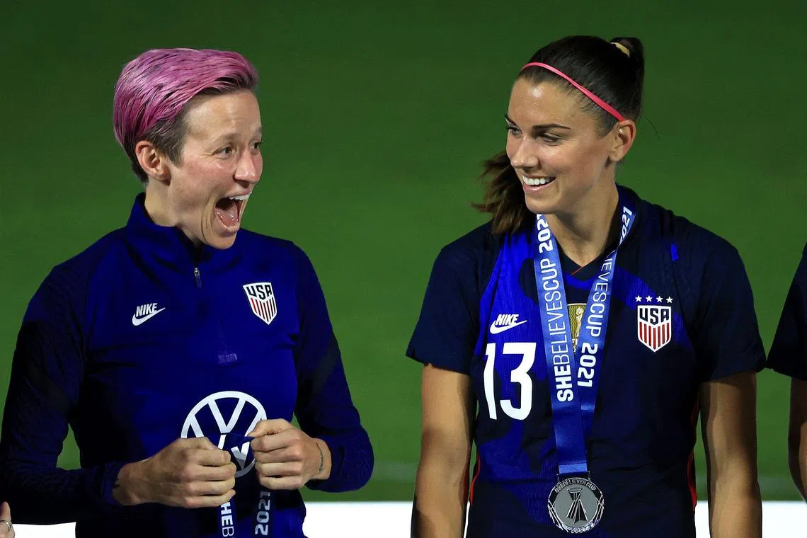 Megan Rapinoe (left) and Alex Morgan were part of the victorious US World Cup squads in 2015 and 2019.