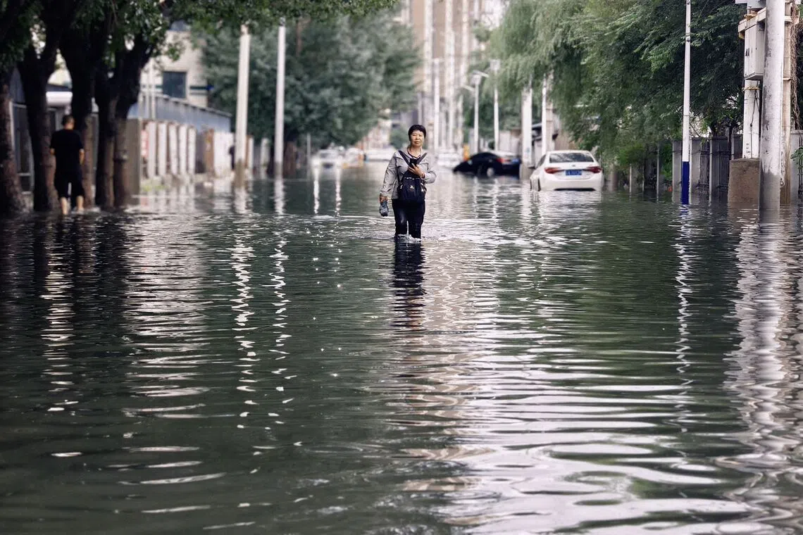 Heavy rainfall is expected to continue in the area, CCTV said. 