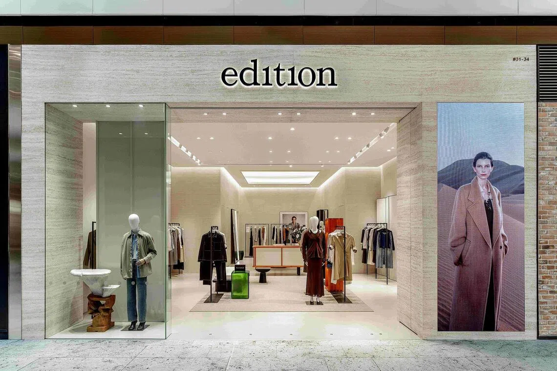 Chinese fashion brand Edition's Raffles City store.