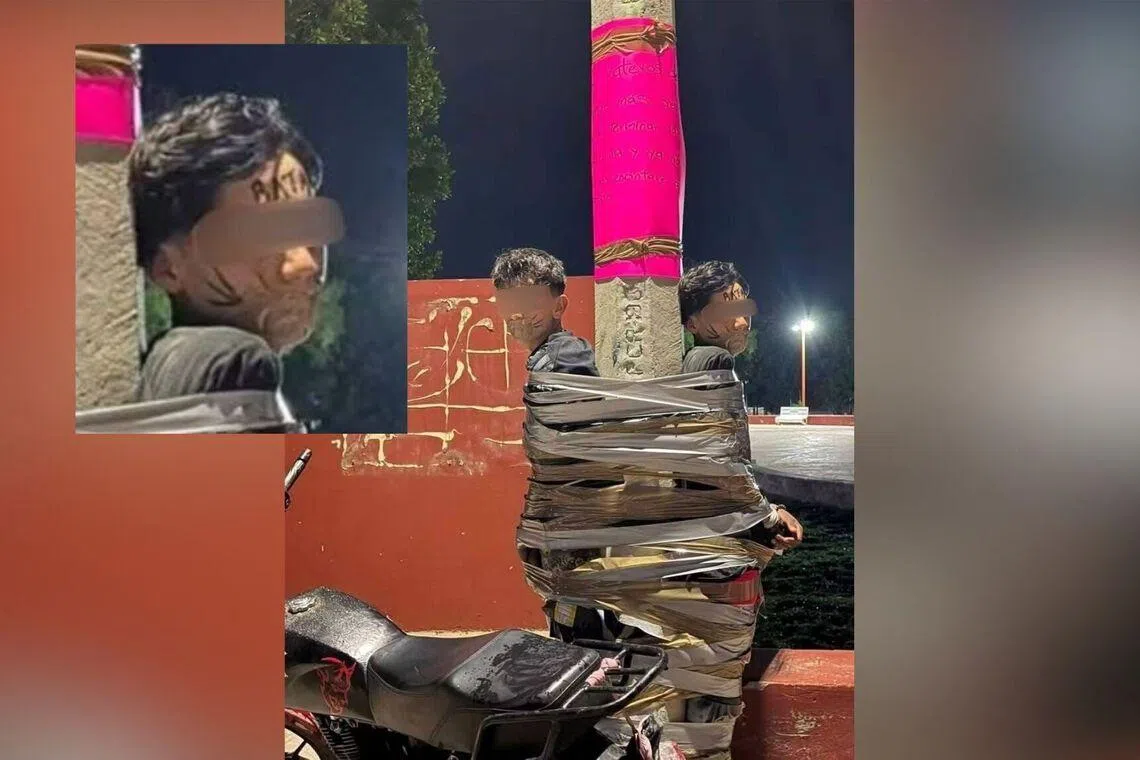 At least five men were found bound to lamp posts, suffering varying degrees of physical abuse.