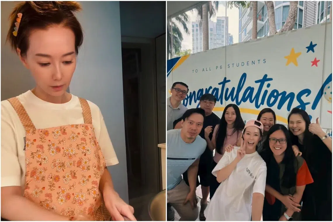 Local actress Yvonne Lim threw a party to celebrate the end of the PSLE season, which ended on Sept 30.