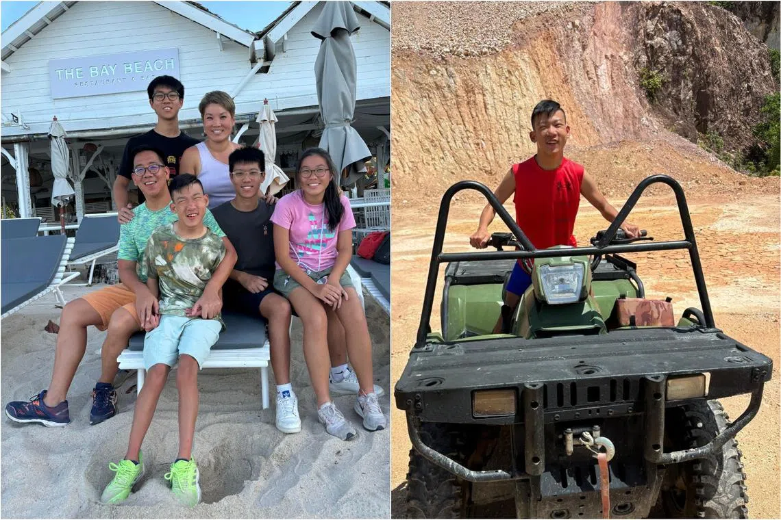 Joel Jiang, who suffers from a rare congenital disease called DiGeorge syndrome, and his family during a recent trip to Koh Samui in Thailand.
