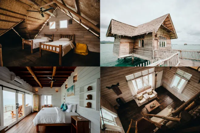 Best beach weekend getaway from Singapore: Telunas Private Island overwater villa