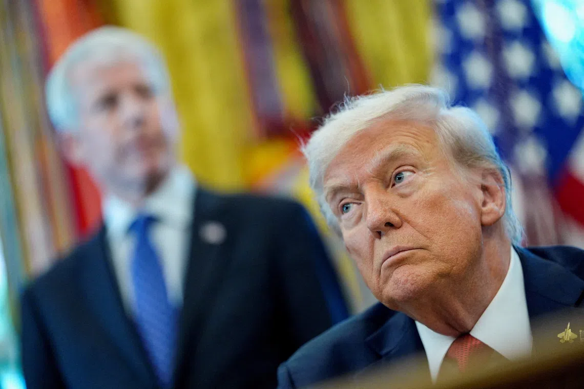 U.S. President Donald Trump attends an event to sign an executive order authorizing the construction an access road to the Ambler mining district in Alaska, at the White House, in Washington, D.C., U.S., October 6, 2025. REUTERS/Kent Nishimura