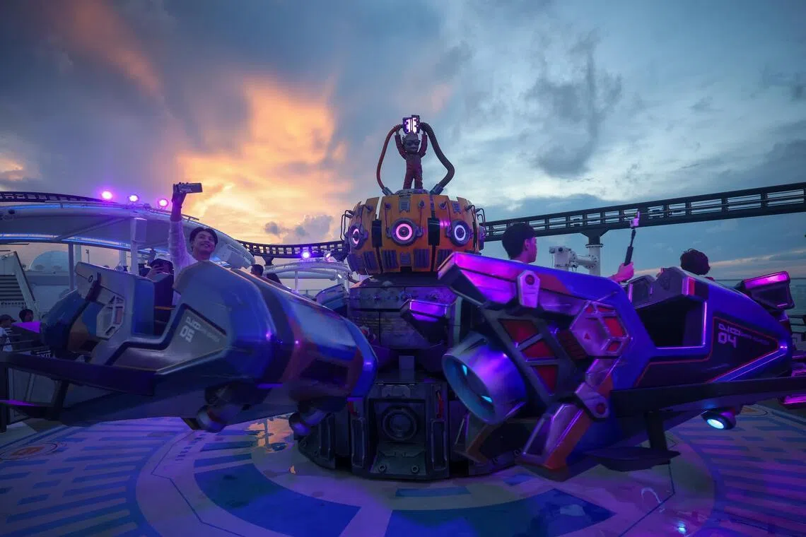 Groot Galaxy Spin at Marvel Landing on board the Disney Adventure cruise.