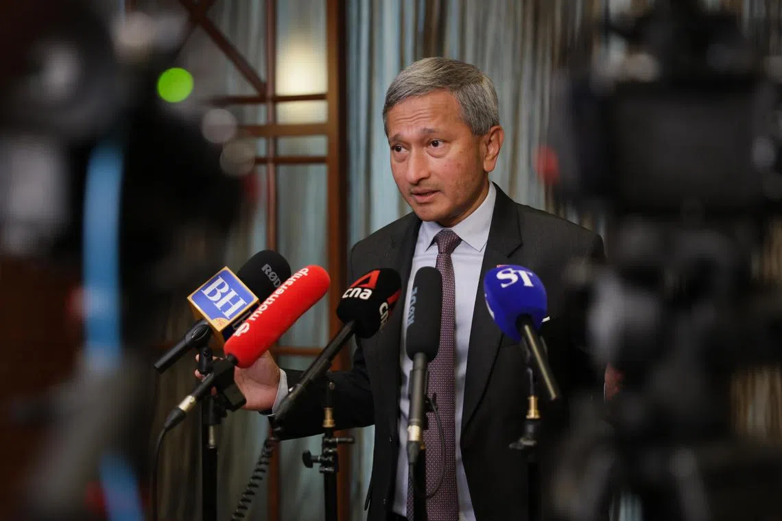 ST20240325_202443391657 : Gin Tay / yfvivian25/ Kok Yufeng/

**EMBARGOED UNTIL MARCH 25, 2024. 6PM**

Generic photo of facade of Ministry of Foreign Affairs (MFA) building taken on Mar 25, 2024.