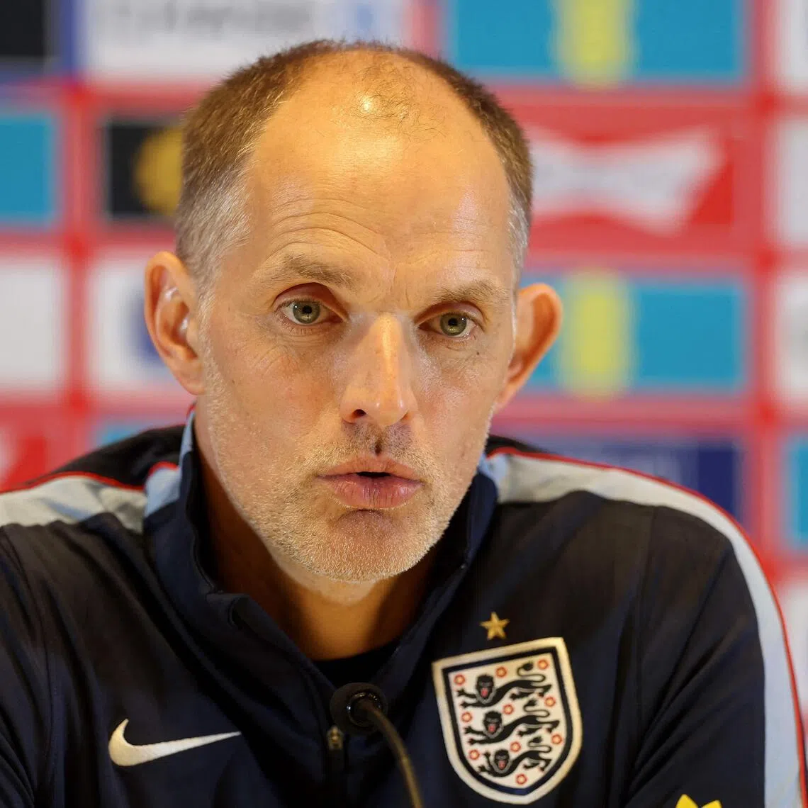 England coach Thomas Tuchel speaks to the media during a press conference on June 5.