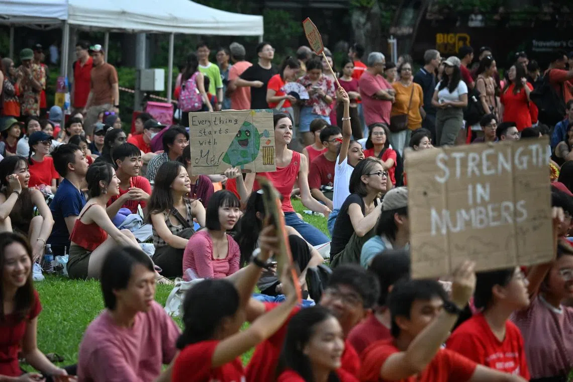 Second physical Climate Rally at Hong Lim Park on Sep 23, 2023, with a turnout of more than 1,400 people.