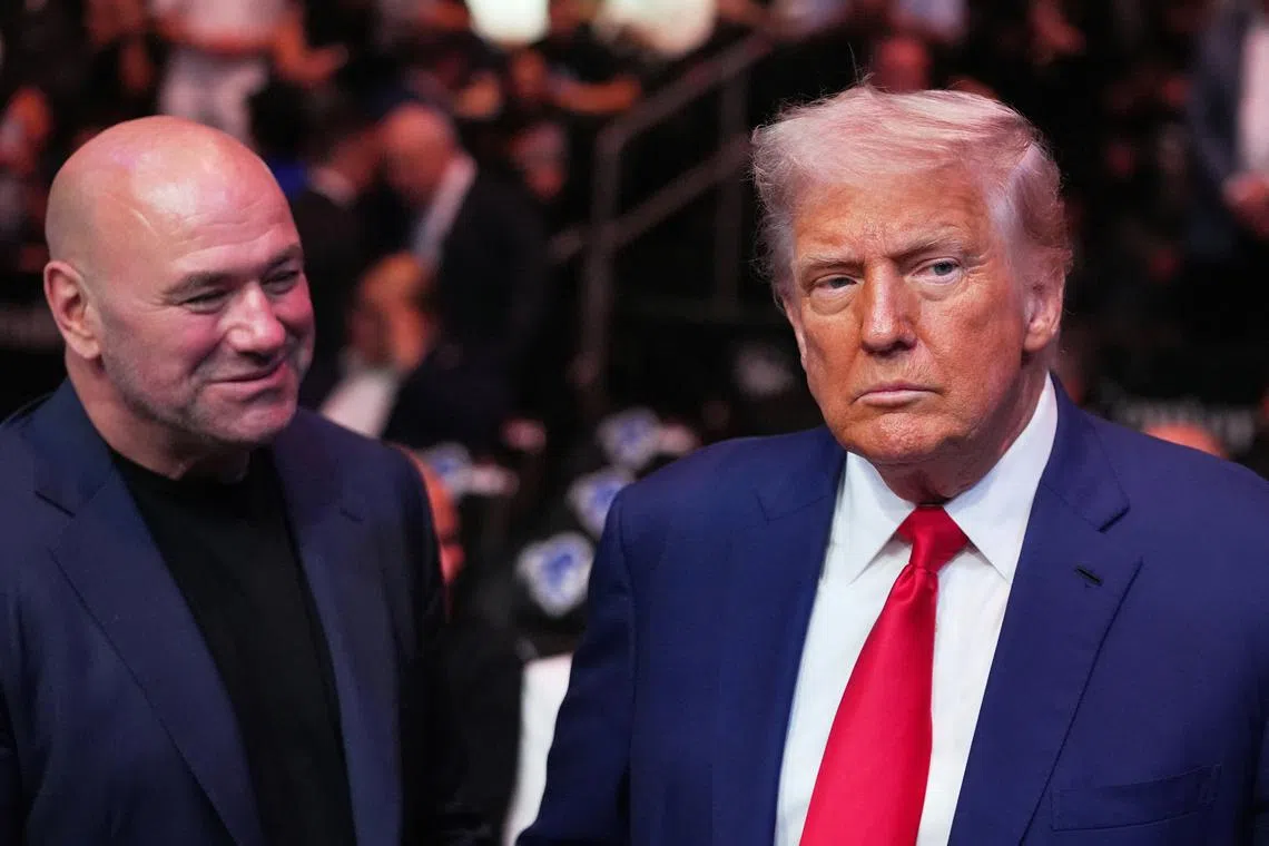 UFC’s chief executive Dana White said that he spoke with Mr Trump on the evening of Aug 11 and that he intended to visit Washington this month to discuss details.