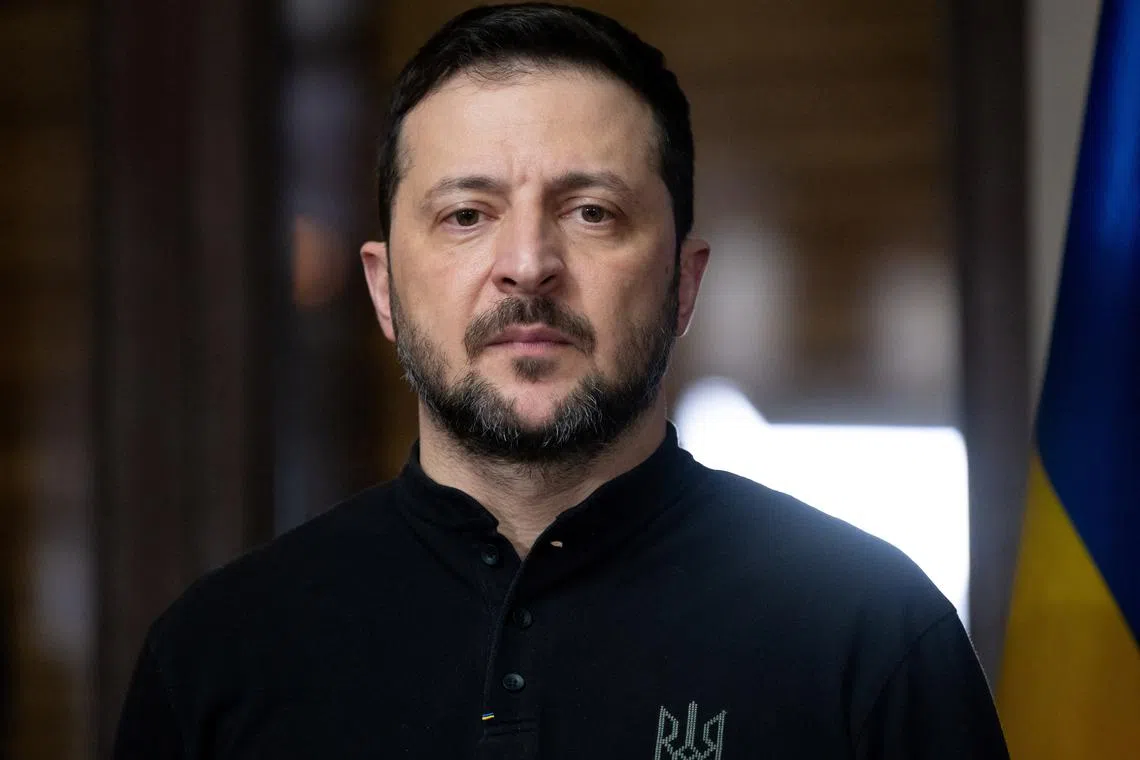 Ukrainian President Volodymyr Zelenskiy attends the Munich Security Conference (MSC) in Munich, Germany, February 15, 2025. Sven Hoppe/Pool via REUTERS