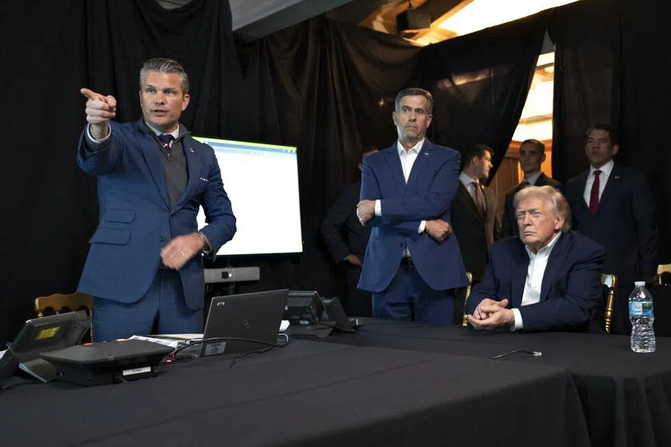 US President Donald Trump (right) watching Operation Absolute Resolve, the US raid that captured Venezuelan President Nicolas Maduro, on Jan 3.