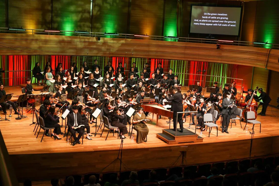 A diversity of nationalities performed at the Yong Siew Toh Conservatory's concert on Saturday. 