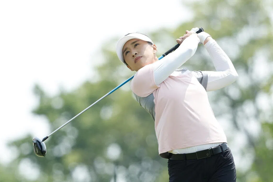 South Korean Amy Yang on Saturday fired her third consecutive five-under 67 to stand on 15-under 201 after 54 holes. She leads the LPGA Meijer Classic.