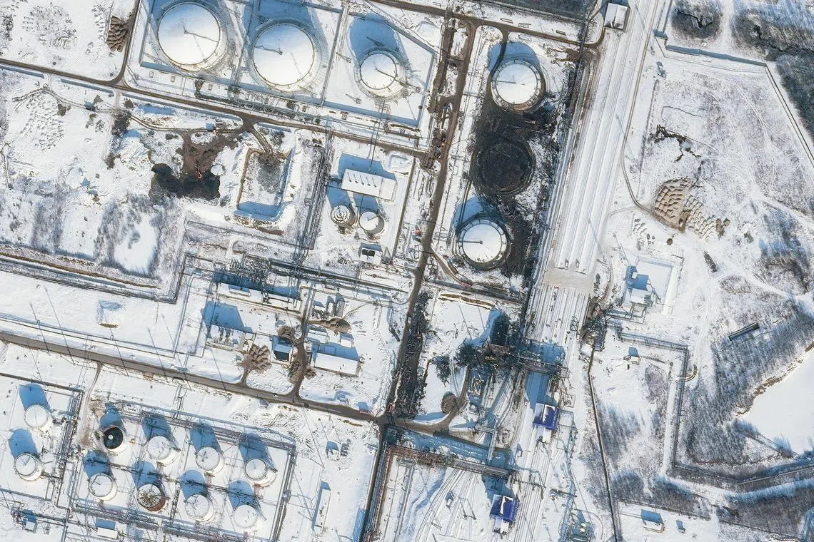 A satellite image shows damage to oil refinery, in Ryazan, Russia, February 25, 2025.Maxar Technologies/Handout via REUTERS