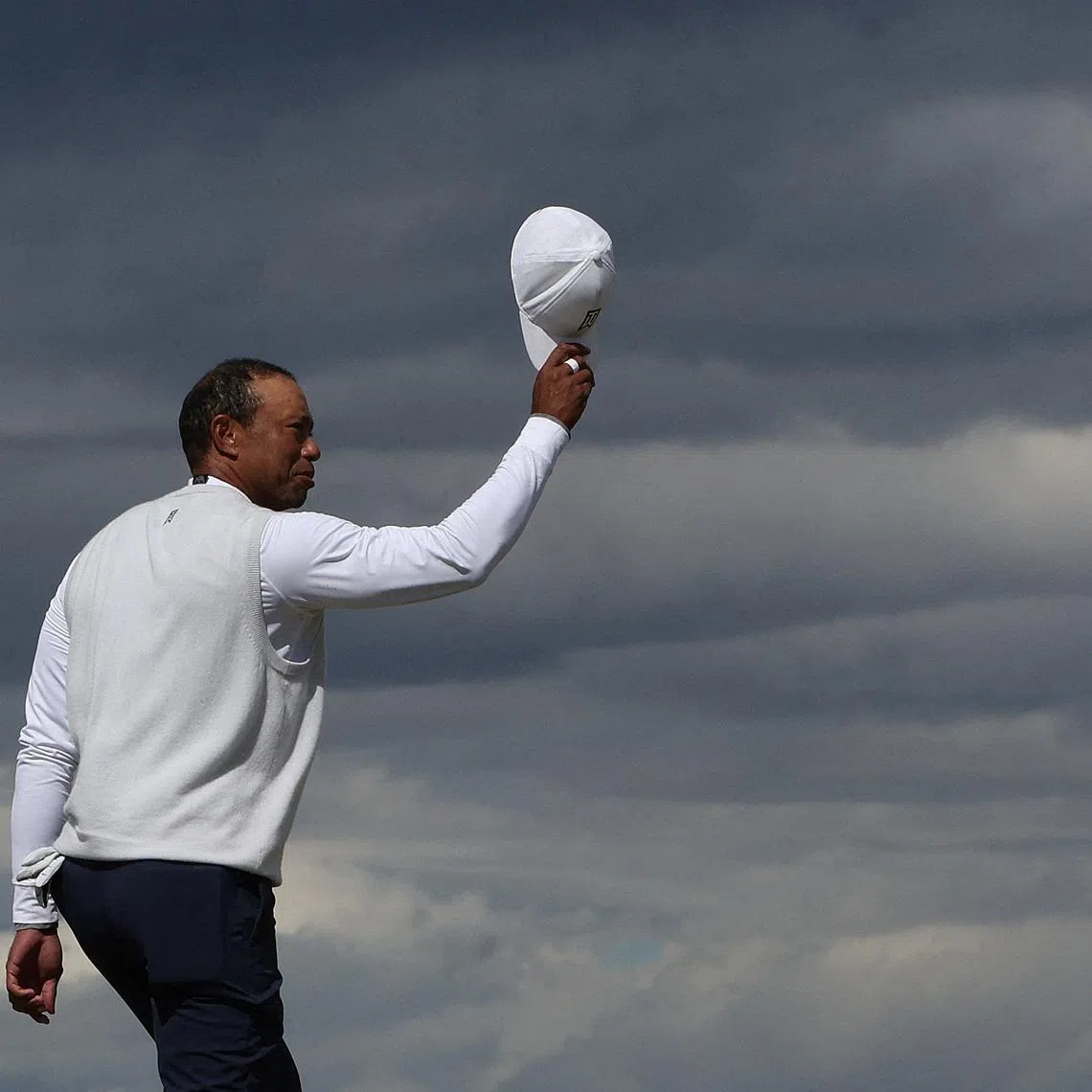 Golf - The 150th Open Championship - Old Course, St Andrews, Scotland, Britain - July 15, 2022 Tiger Woods of the U.S. reacts on the 18th during the second round REUTERS/Paul Childs/File Photo