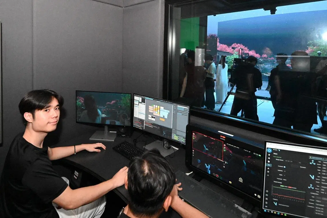 Picture of Mr Choy Yu Feng , 19, Year 3 Animation and Visual Effects from Nanyang Polytechnic. 

Background story : Nanyang Polytechnic is launching its new BeyondReality Studio, Singapore’s first media production facility that features a unique 3-in-1 setup of motion capture, green screen, and LED volume virtual production under one roof.