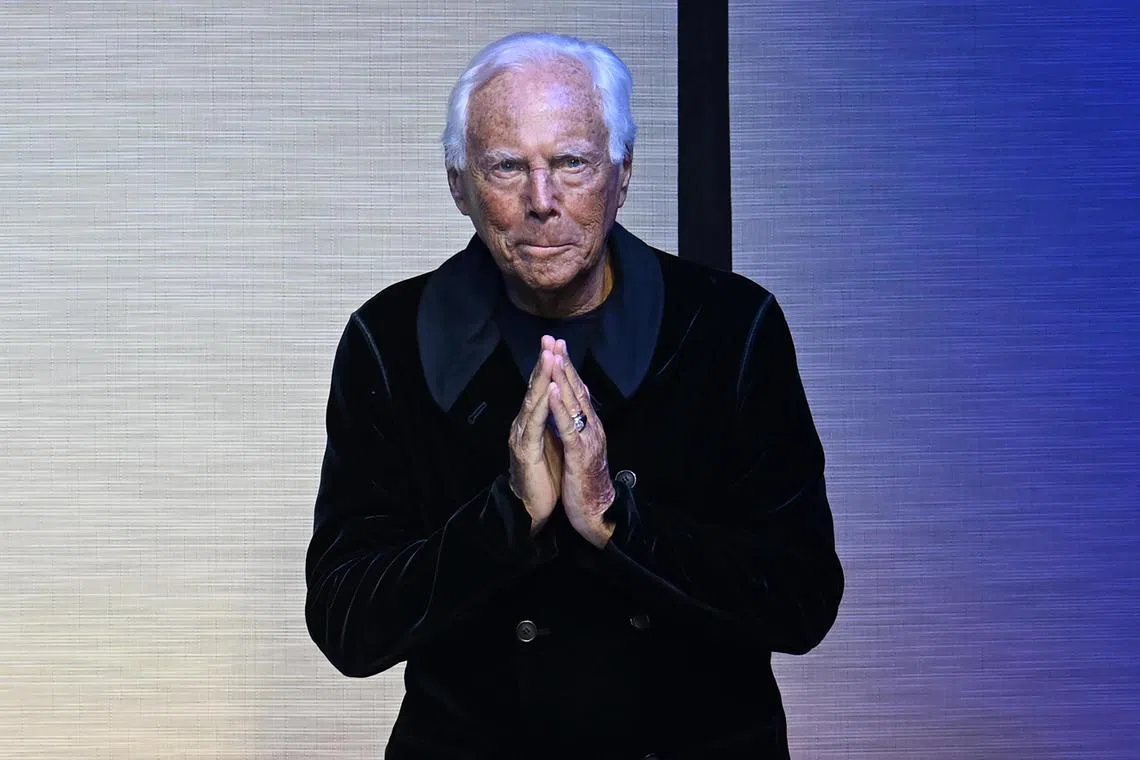 Italian designer Giorgio Armani has died at the age of 91, the company that he founded said on Sept 4, without giving a cause of death.