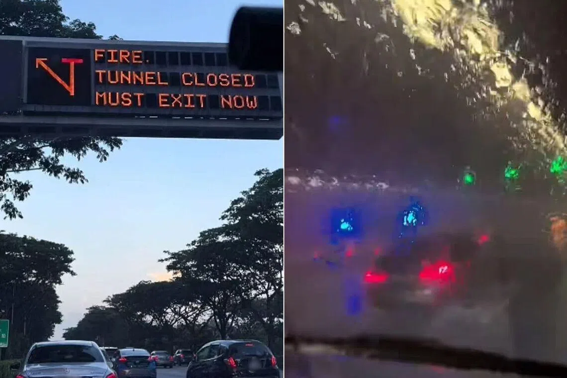 The fire involved the rear tyre of a lorry. 