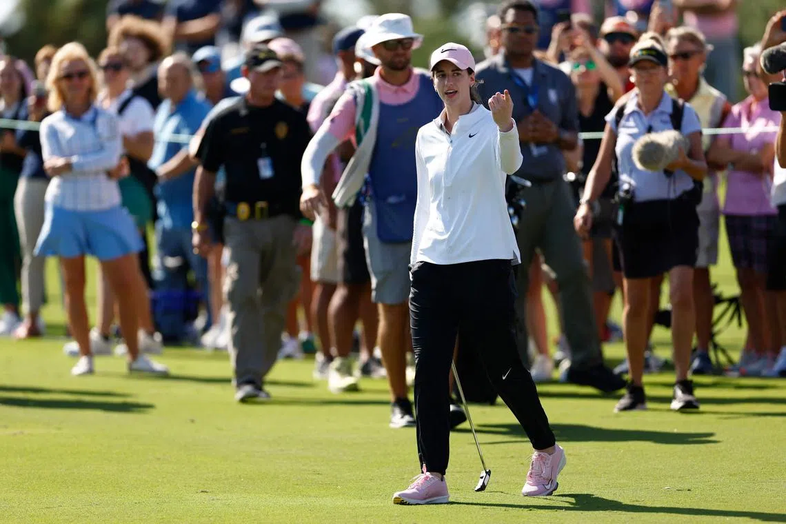 WNBA's Caitlin Clark plays pro-am with Nelly Korda and Annika Sorenstam |  The Straits Times